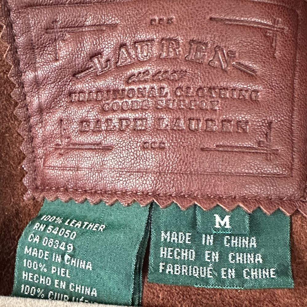 RARE Vintage Ralph Lauren Leather Vest with Concho Details - Size M - Picture 3 of 8